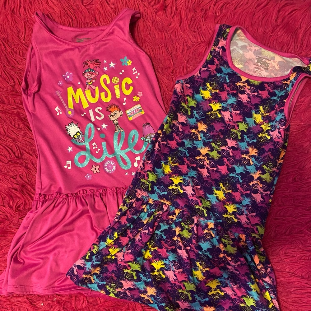 Girls set of 2 Trolls World Tour Dresses